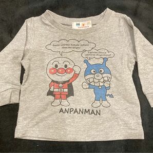 アンパンマン トレーナー 長袖Tシャツ　グレー