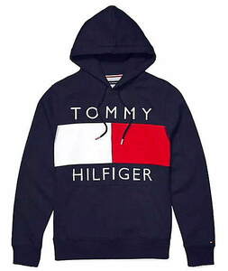 【新品】トミーヒルフィガー ■ フラッグパーカー ■ XL ■ 裏起毛 ネイビー Tommy Hilfiger 正規品 