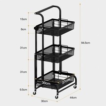 キッチンワゴン 3段 キッチンラック 回転 多肉棚 角度調整 180度 90度 植物 ツールワゴン 収納ワゴン キャスター付き 収納 庭 棚 ガーデン _画像9