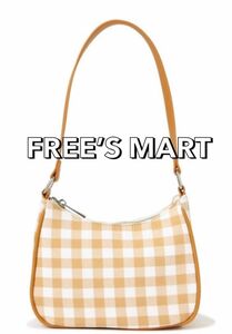 FREE’S MART ミニバッグ　チェック　オレンジ ショルダーバッグ