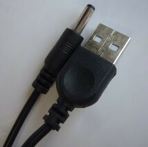 USB-DCケーブル　DCケーブル　DCコード　１m φ3.5㎜　DCプラグ　オス-USB　オスDC電源ケーブル　黒　　ブラック　USBケーブル　管再_画像3