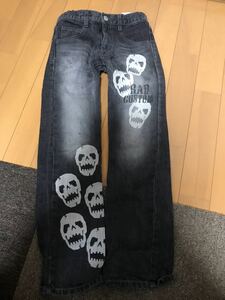 【送料無料】キッズ　rad custom デニム ジーンズ パンツ サイズ130 中古　ラッドカスタム