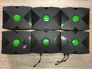 G46○Microsoft マイクロソフト XBOX エックスボックス 本体 6台まとめ 初代 未確認 【同梱不可】