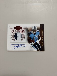 DAMIAN WILLIAMS 2010 NFL panini PLATES & PATCHES ROOKIE prime AUTO 452/699 TITANS 直筆サイン パッチ カード タイタンズ