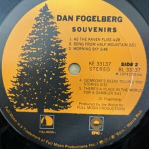 ●DAN FOGELBERG / Souvenirs ( 2nd /Joe Walsh/Graham Nash/Don Henley/Glenn Frey/Gerry Beckley )※米盤LP【 EPIC KE33137 】1974年発売の画像9