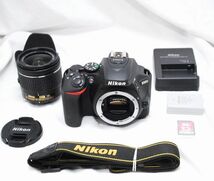 【超美品 6128ショット・SDカード付き】Nikon ニコン D5600 AF-P 18-55mm VR_画像1