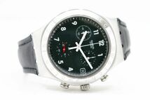 1170　swatch CHRONOGRAPH QZ　　　スウォッチ クロノグラフ ダークグリーン文字盤 クォーツ メンズ 腕時計 純正ベルト_画像3