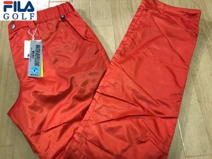 FILA GOLF(フィラゴルフ)秋冬 撥水加工、保温 中綿ウインドパンツ 788-332Y(オレンジ)８２－８８