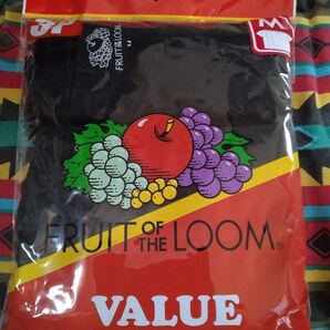 ＊新品 FRUIT OF THE LOOMフルーツ・オブ・ザ・ルーム/3Pバリューパック・クルーネックTシャツ Mサイズ：ブラック ギャレット正規取扱店の画像1