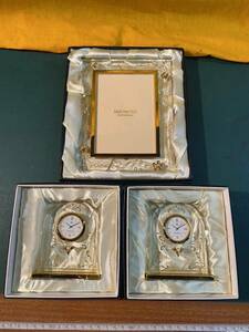 ミキモト 時計 写真立て　セット　MIKIMOTO 時計2個　写真立て1個　新品　未使用　デッドストック　箱に汚れ有り　レトロ 