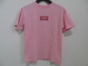 (55274)VANS　バンズ　メンズ　半袖　Tシャツ　カットソー　ピンク　S　USED