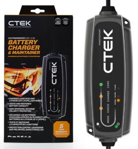 CTEK POWERSPORTシーテックバッテリーチャージャー 鉛&リチウムイオンバッテリー対応 　温度センサー搭載 最新機種【新品】