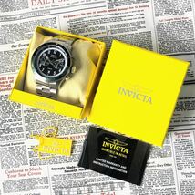 #2824【１円スタート】メンズ 腕時計 インビクタ Invicta クォーツ 黒文字盤 Quartz 動作良好 ブラックダイヤル 日付 インヴィクタ DATE_画像9