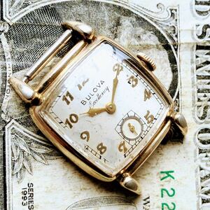 #2810【１円スタート】メンズ 腕時計 ブローバ BULOVA 金張り 不動品 アンティーク ヴィンテージ 機械式 手巻き ゴールドF 1951年 21石
