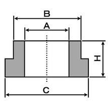 A=7.3MM B=11.3MM C=14MM H=5.0MM