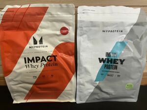 ★マイプロテイン MYPROTEIN プロテイン ホエイ 1kg ストロベリークリーム&抹茶ラテ 2袋セット EAA BCAA 新品 送料込 