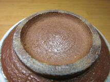 唐津焼　釉薬の流れが綺麗な　斑唐津　茶碗　底側面に　銘あり_画像8