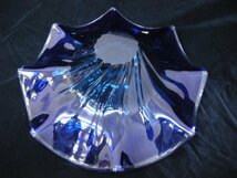 BOHEMIA・GLASS・ボヘミアガラス・上品な花器・W36.5cm・中古品・149337_画像6