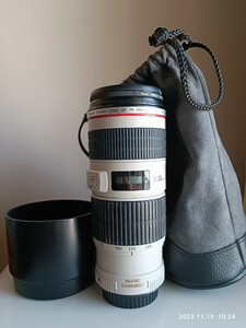 ★上品★キヤノン Canon レンズ CANON EF 70-200mm F4 L IS USM AF ★ET-74付属★KENKO PRO1D プロテクター付き 