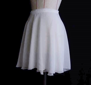 ** to coil skirt long flair white new goods 100-46 chiffon transparent feeling equipped **