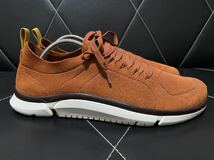 使用感少 Clarks クラークス 13285 レザーシューズ レザースニーカー スニーカー レースアップ メンズ カジュアル 軽量 オレンジ_画像4