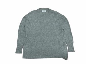 極美品 JOURNAL STANDARD ジャーナルスタンダード セーター トップス ニット カシミヤ100% CASHMERE メンズ クルーネック グレー 