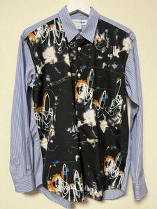 美品 comme des garcons shirt コム デ ギャルソン シャツ futura フューチュラ コラボ 長袖シャツ junya watanabe man ジュンヤ ワタナベ