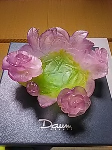 Daum FRANCE купол crystal rose коллекция миска не использовался товар ( включая доставку )