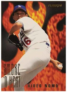 即決! 1996 野茂英雄 MLB Fleer Smoke 'n Heat カード #8