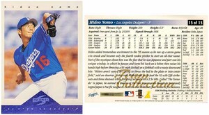 即決! 在庫販売! ミックス年 野茂英雄 U.S. MLB 初心者セット (d) 10枚 ロット