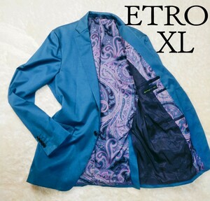 ETRO エトロ テーラードジャケット 裏地ペイズリー 激チャラ サイズXL相当