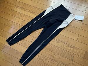 ! new goods tag attaching NIKE Nike Lux lady's 7/8 high laiz leggings black × beige L yoga Dance training long tights 