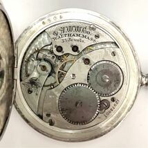 恩賜 御賜 銀時計【ウォルサム製】オーバーホール済 12サイズ ハンターケース 銀無垢（懐中時計 手巻き Waltham）_画像10
