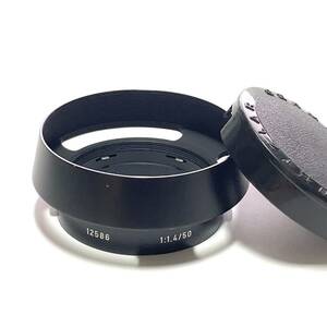 【キャップ付】ライカ Leica ズミルックスM50mm/F1.4 後期型用レンズフード【12586】&キャップ【14163】Summilux