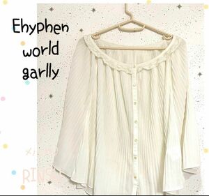 Ehyphenworldgarlly プリーツブラウス