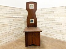 スペイン製 バレンシア 玄関スツール チェアー 椅子 腰掛け アンティーク ディスプレイ インテリア 収納付き 木製_画像1