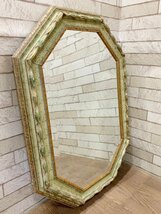 イタリアンクラシック八角/オクタゴン アンティーク ミラー 壁掛けミラー ウォールミラー 鏡 インテリア 壁飾り ビンテージ_画像7
