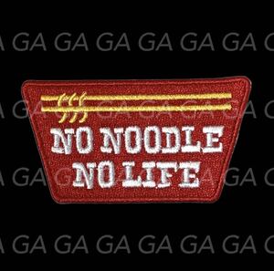 激レア★送料込み★NO NOODLE NO LIFE 刺繍ワッペン アイロンパッチ アメリカンデザイン 入手困難 ラーメン屋好き/麺好きさんにオススメ！