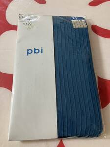 pbi 70デニール リブ柄 タイツ L-LL エメラルド tights 