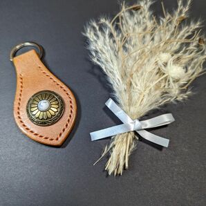 本革 ハンドメイド キーホルダー ロロマレザー