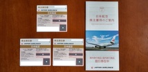 日本航空　JAL 株主優待　3枚セット　（有効期限2024年11月30日）+　海外ツアー/国内ツアー　割引券冊子_画像1