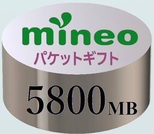 5800MB★マイネオ パケットギフト mineo.