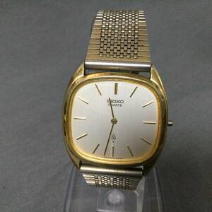 5509/15　GJ51780　SEIKO　QUARTZ　7820-5420　スクエア型　ゴールド系　2針　腕時計　セイコー
