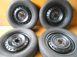 ET5045 ダイハツ 純正鉄ホイール BS ネクストリー 155/65R13 4本セット 溝有 4.00B 100