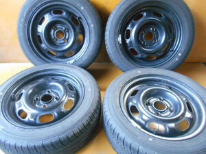 ET5046 VW 純正鉄ホイール ファルケン ZIEX ZE912 185/55R14 4本セット バリ山 6J +43 100 2021年製タイヤ