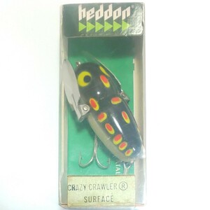 【未開封】ヘドン クレイジークローラー PM 吹き目 OLD HEDDON CRAZY CRAWLER 夜光 グロー オールドルアー １円～