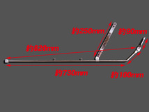 旗棒 73cm フラッグポール 汎用 プレス 旧車 GT380 GT750 ザリ ゴキ バブ CB250 CB400 ホーク CBX400F Z250FT ゼファー Z400FX KH250_画像2