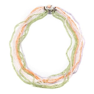 K14WG coral beads necklace 41cm