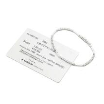 【De Beers】デビアス ダイヤモンド ライン ブレスレット ホワイトゴールド(K18WG) ダイヤモンド(1.50ct) 18cm 7.2g 証明書カード付_画像6