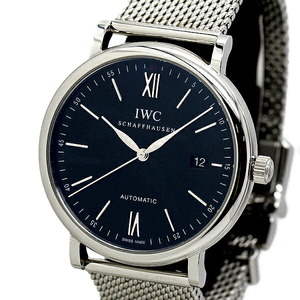  Inter National watch Company IWC Portofino IW356506 black face men's wristwatch SS self-winding watch PORTOFINO 40mm